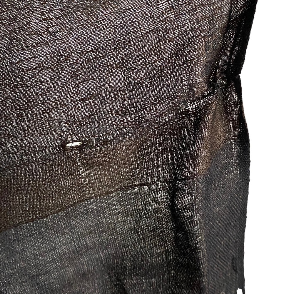 Brown Paisley Pashmina Fringed Scarf - Picture 8 of 8